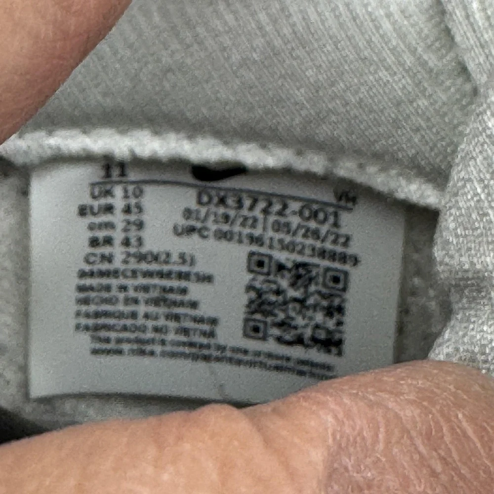 Nike Dunk Low Shoes Mens Size 11 Gray Leather Low Top Sneakers DX3722-001 - Picture 9 of 10